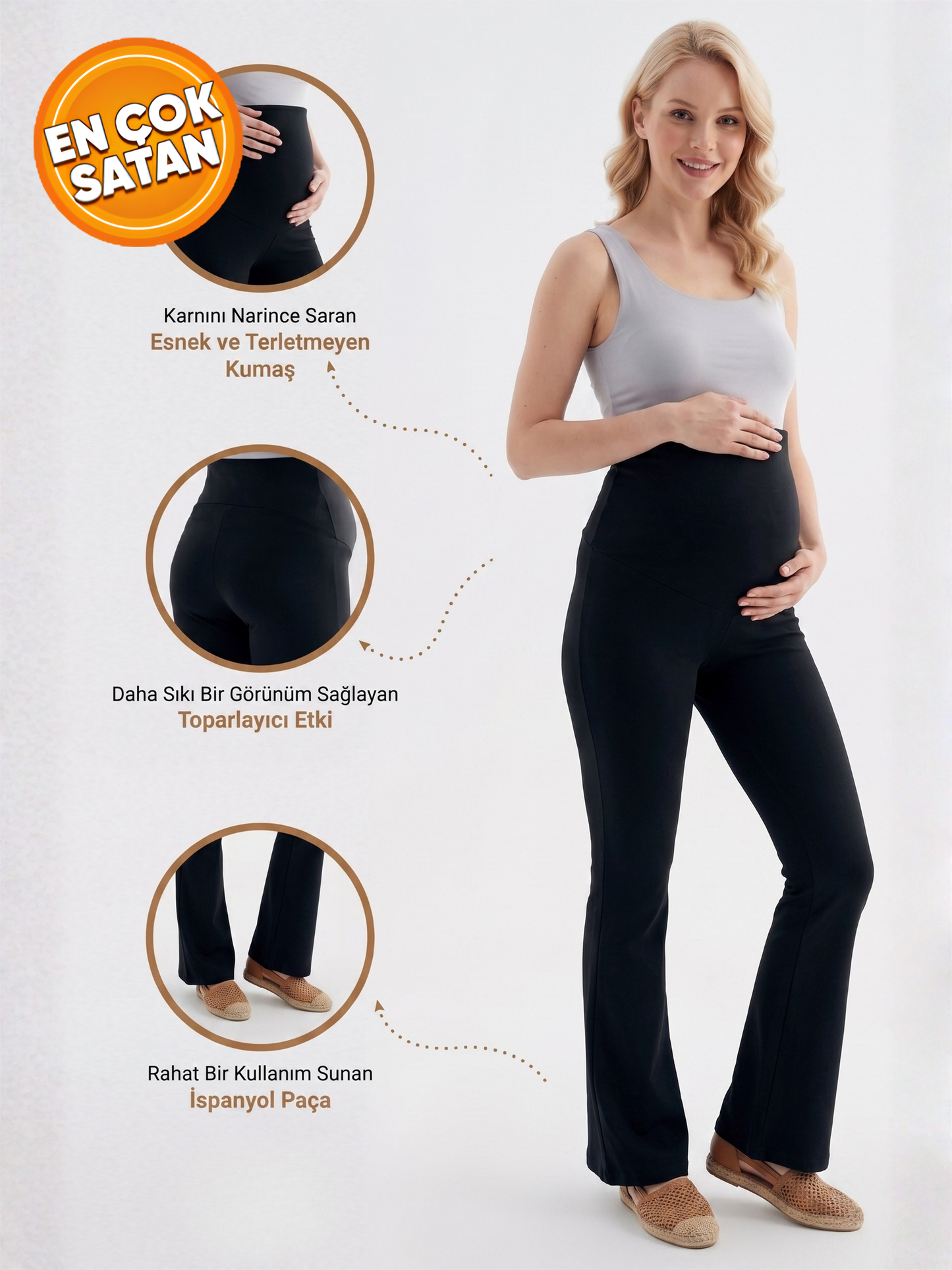 İspanyol Paça Hamile Taytı